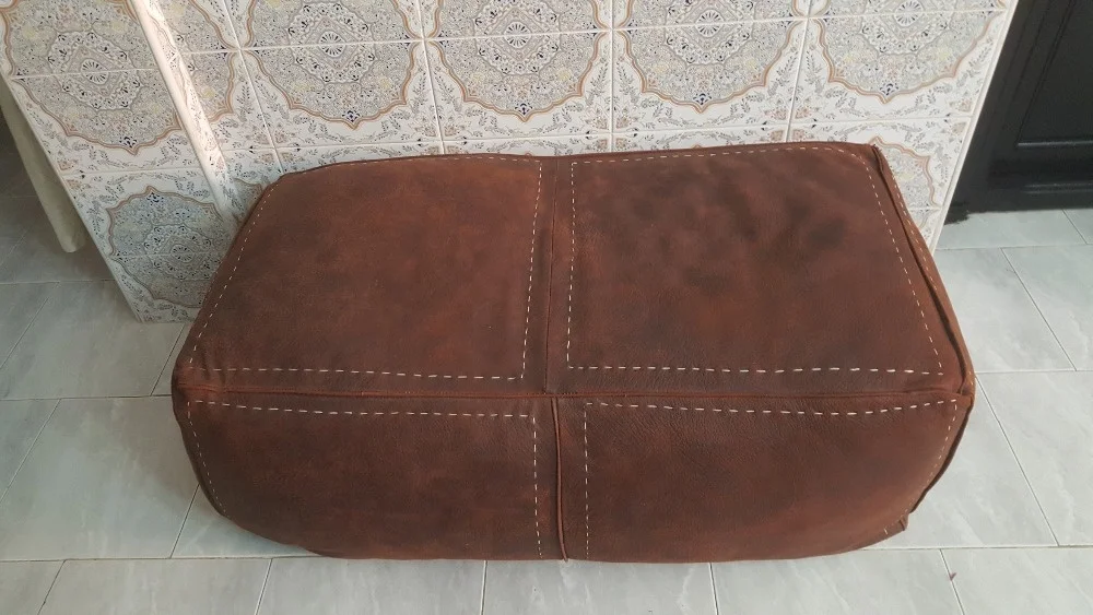 leather poufs