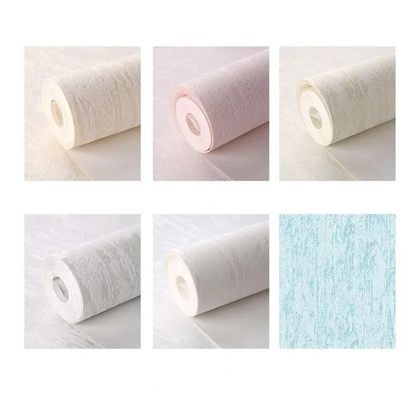 Algae mud non-woven fabric, plain color, solid color wallpaper, modern and simple living room, bedroom, background wall