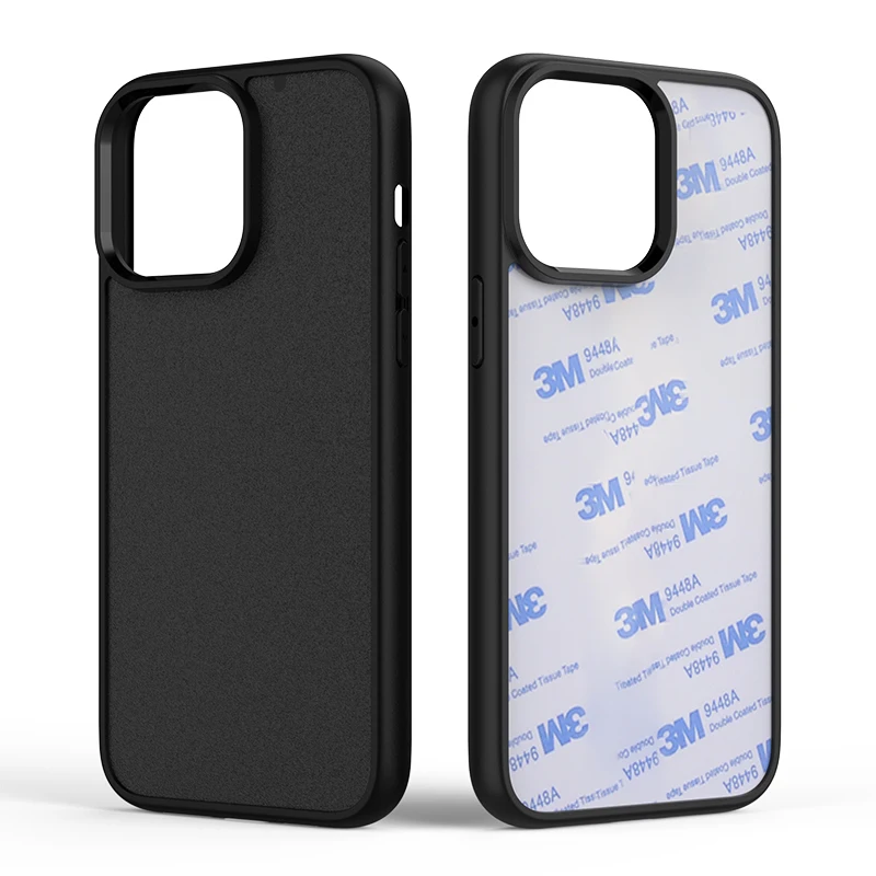 Hybrid Blank Phone Case for iPhone 14 with TPU edge groove inlay Leather Customizing for magsafe case for iPhone14 pro max