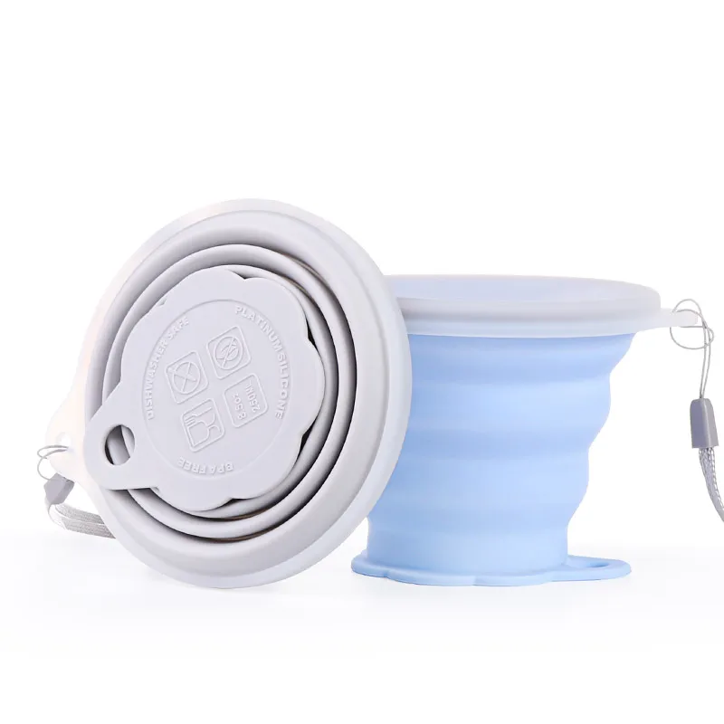 150 мл карманная детская Выдвижная силиконовая кружка Складная кофейная чашка