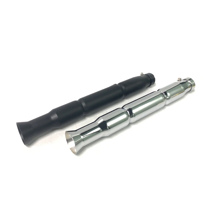 2colors Universal Motorcycles Tapered Exhaust Muffler Black/Polished For Harley