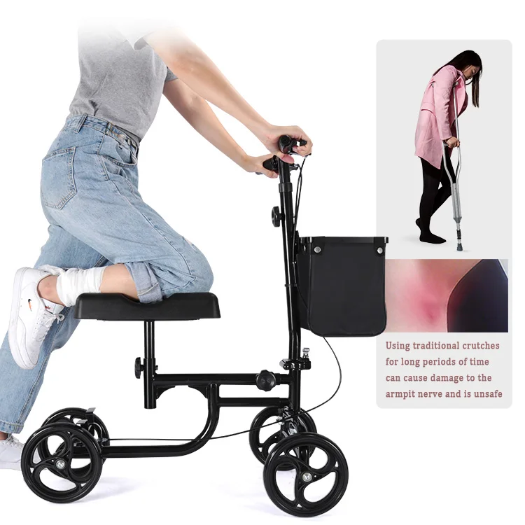 Medical Rehabilitation for broken leg Supplies Mobility healthy care Lightweight Moving Disabled knee rollator walker scooter