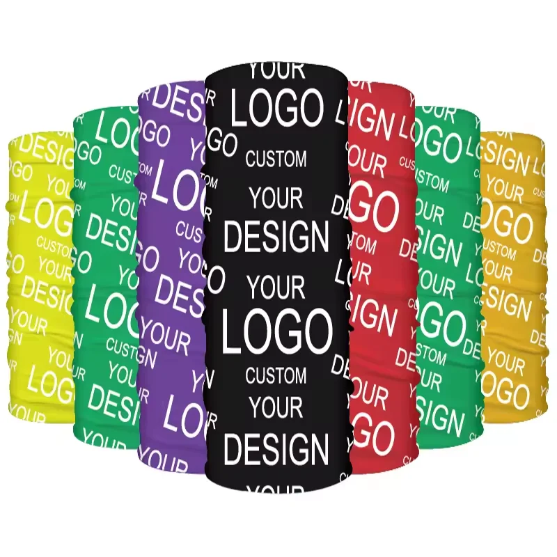 Custom Print Logo Snood Multifunctional Headwear Tube Head Scarf Breathable Seamless Bandana Neck Gaiter