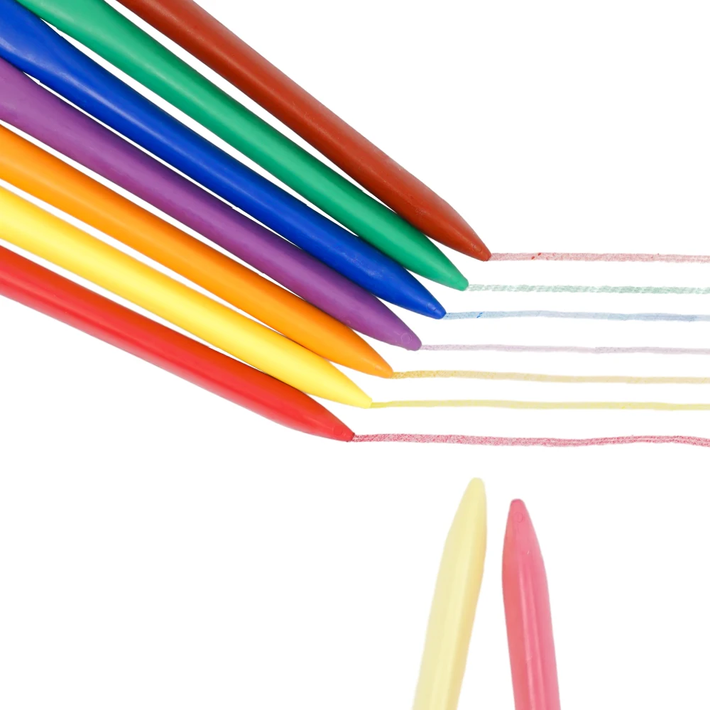 Color Box Set 6/12/24 Pack Kids Drawing Triangle Crayons For Kids