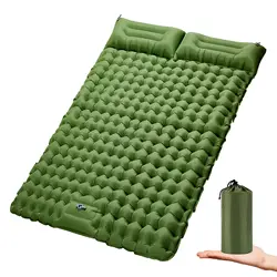 two person wide inflatable sleeping pad self double camping bed mattress twin sleeping pad