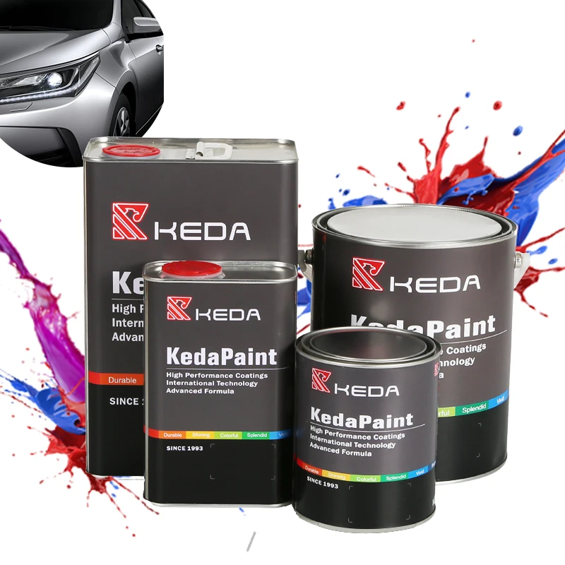 Keda wholesale 2k paint with hardener 2k varnish high solid content auto paint
