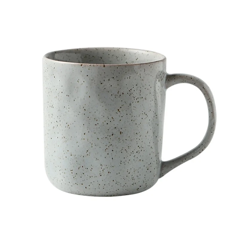 hot sale matt gray campfire camping retro vintage speckled sesame glaze stoneware mug