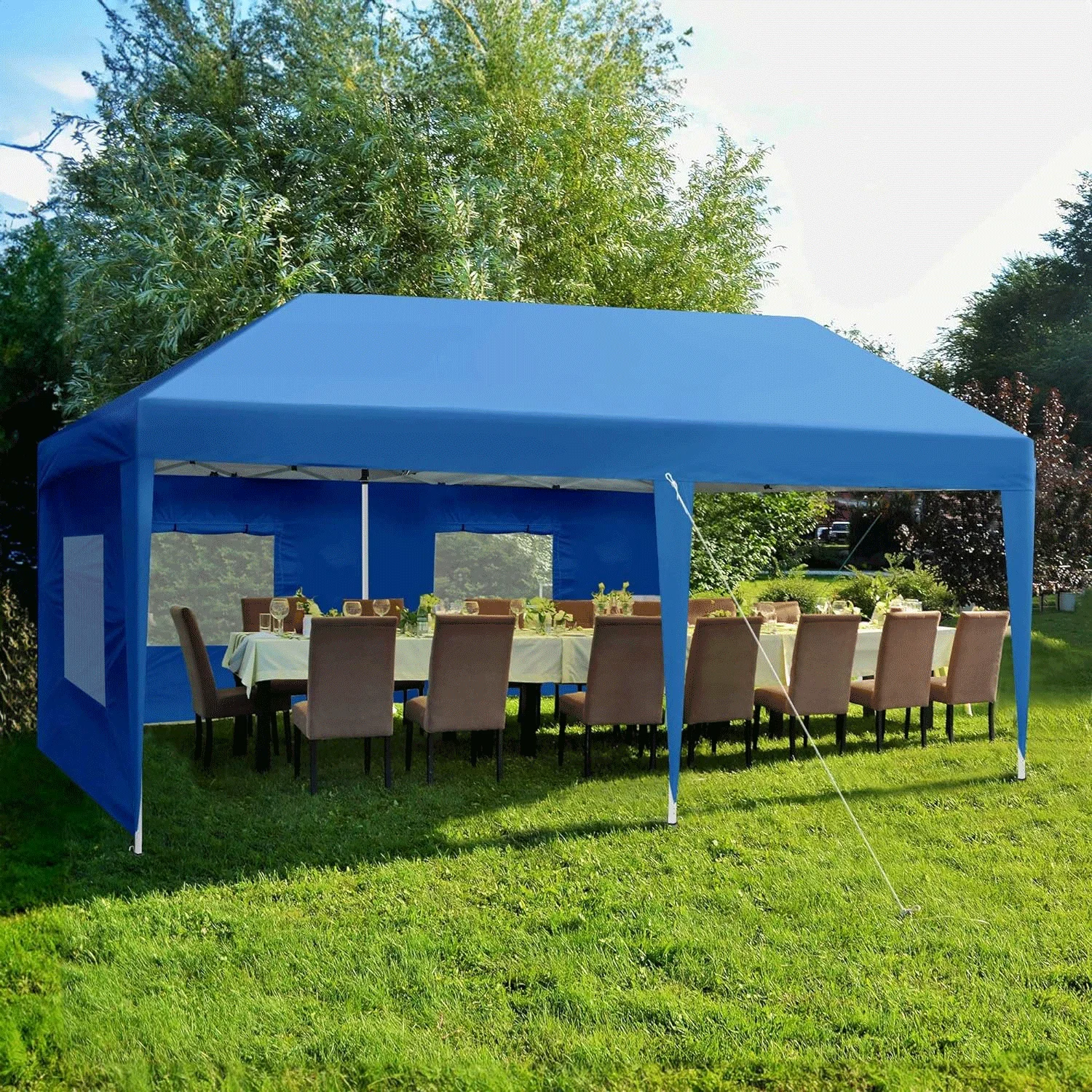 GINLOE Outdoor Events Tents Extendable Wedding party Tent Large Event Portable Tent for 100 People