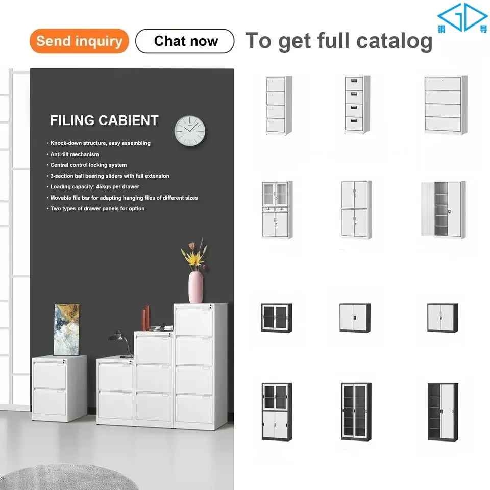 Office Furniture File Cabinet 2 Swing Door Steel Filing Half Height Small Office File Storage Cabinet