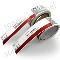 Self-adhesive Matte Red Gold Foil Stamping Long Size Roll Packaging Health Care Products Labels