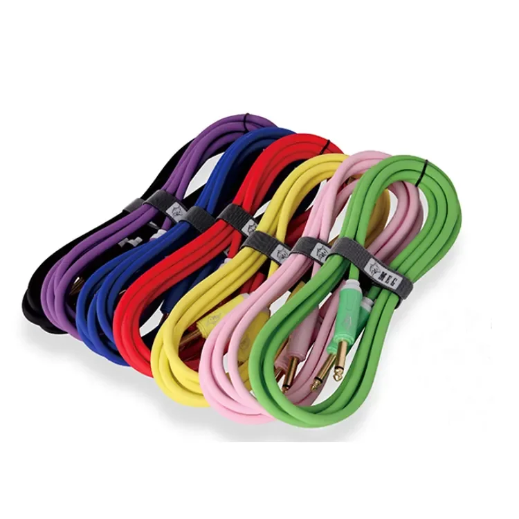 Best Selling 3M 10FT 1/4 Inch Mono Jack Colorful Instrument Cable OFC Audio Cable Guitar Cable