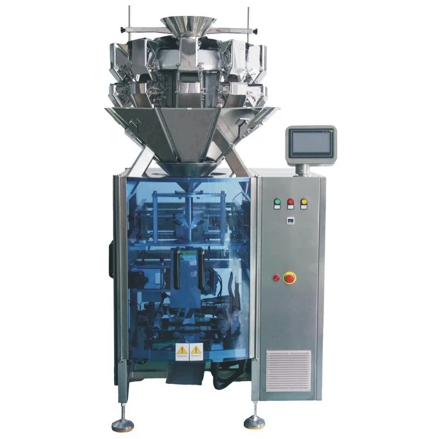 Auto 10 heads multihead weigher filling packing machine for chips snack
