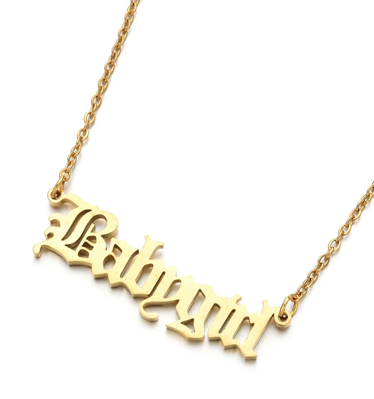 Customized China Manufacturer Wholesale Fashion Gold Plated Stainless Steel Necklace Jewelry