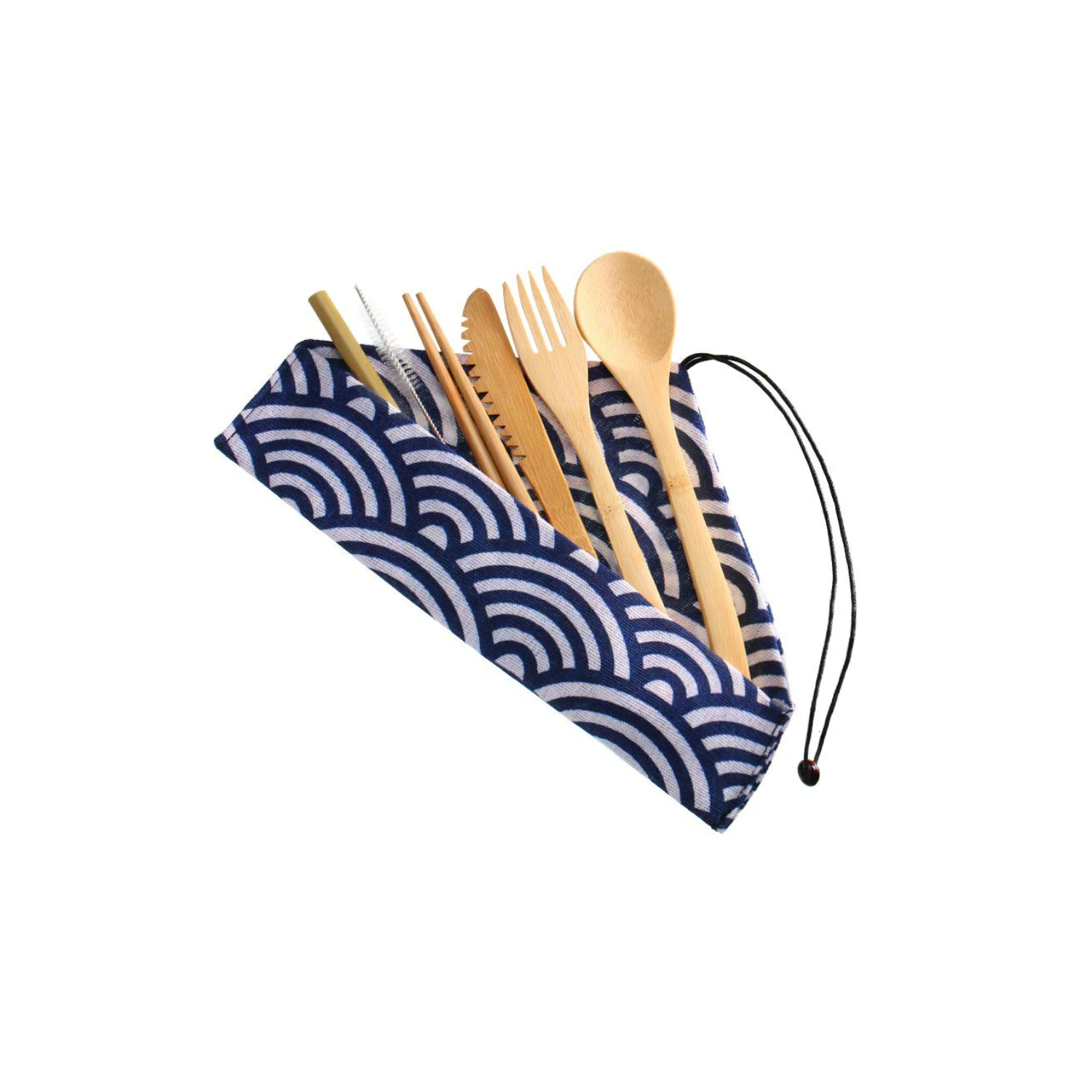 
New design bamboo cutlery travel set 