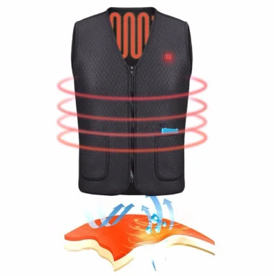 
Men Women Outdoor USB Infrared Heating Vest Jacket Winter Flexible electrical Thermal Clothing Waistcoat Fishing Hiking Dropship 