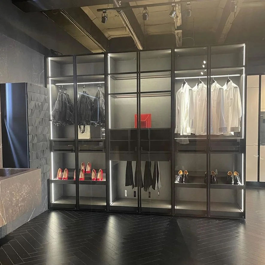 Китай, современный дизайн на заказ, раздвижная дверь, шкаф для хранения, шкаф, шкаф, мебель для спальни, стеклянный шкаф