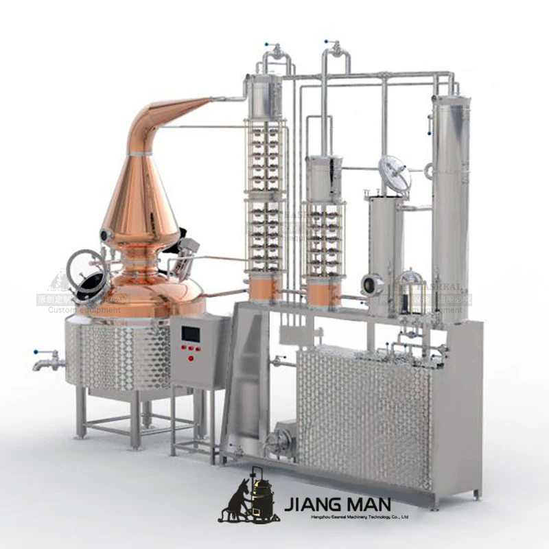 [JiangMan]-200L Vodka Distillery Equipment-Copper alcohol Distiller-Copper Distillation Column Distillery-Alembic Distiller