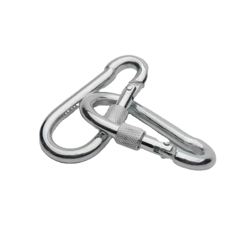 JRSGS Snap Hook with Screw DIN 5299 Form D 304 316 Stainless Steel Carabiner Manufacturer Locking Hammock rigging S0066