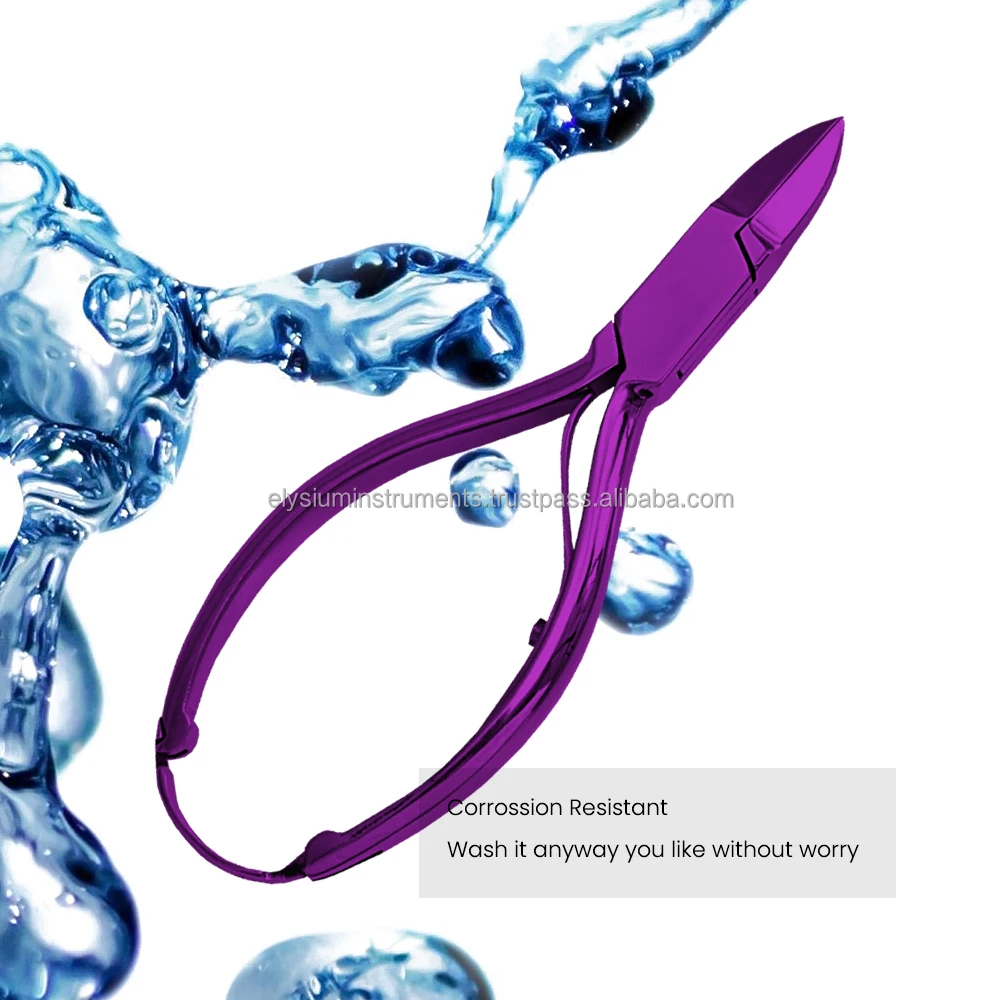 Beautiful Purple Pink Nail Clippers Straight Blade for Manicure Pedicure Salon OEM/ODM Customized Professional Toenail Cutter