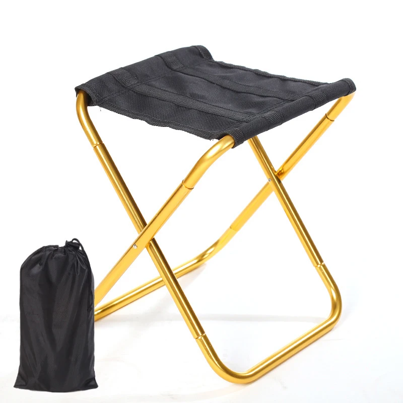 Outdoor Aluminum Alloy Folding Stool Mini Fishing Beach Stool Chair Barbecue Camping Portable Folding Chair