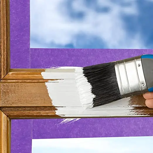 Rubber Glue 36Mm Purple Cream Colour Crepe Design Printing Sharp Line Low Tack Masking Tape