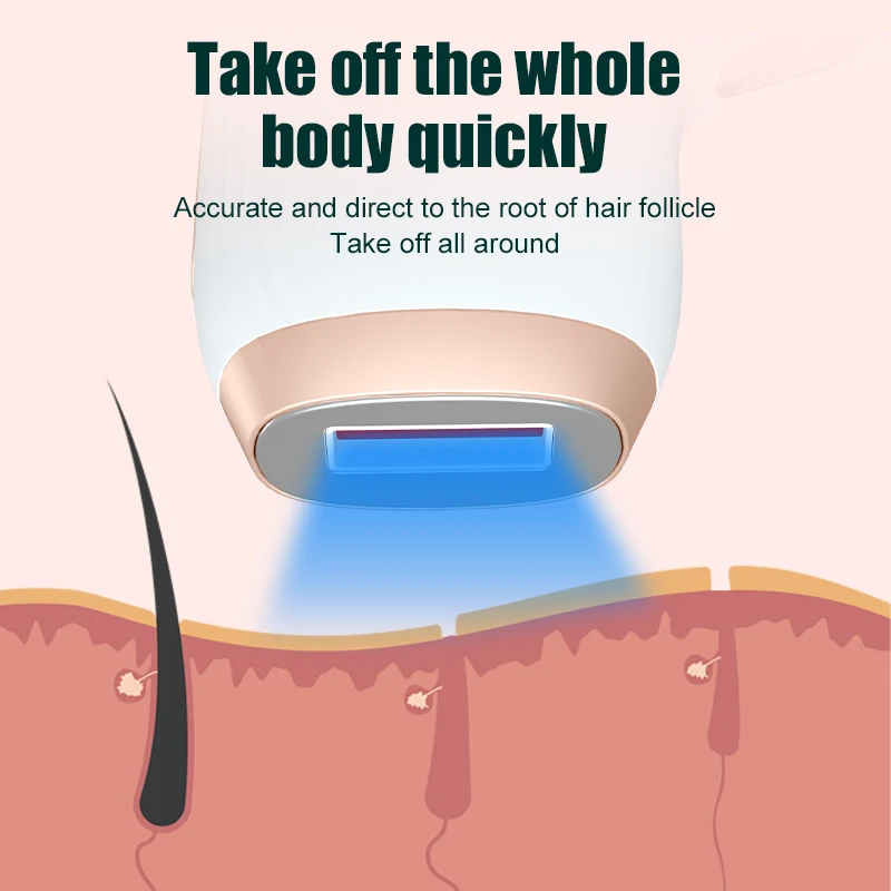 IPL Hair Removal Permanent Painless Laser Hair Remover Device Upgraded 990000 Flashes for Facial Whole Body Women and Man