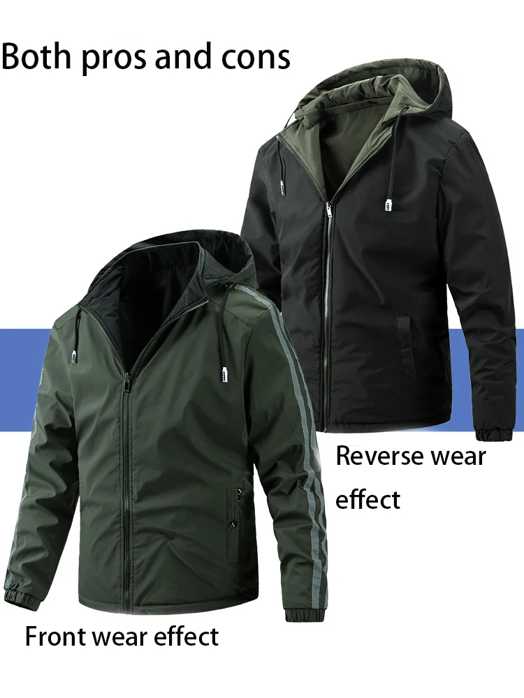 Winter Stand Collar Washing Color Cotton Brushed Denim Jacket Men Casual  Flight Jeans Jacket For Men