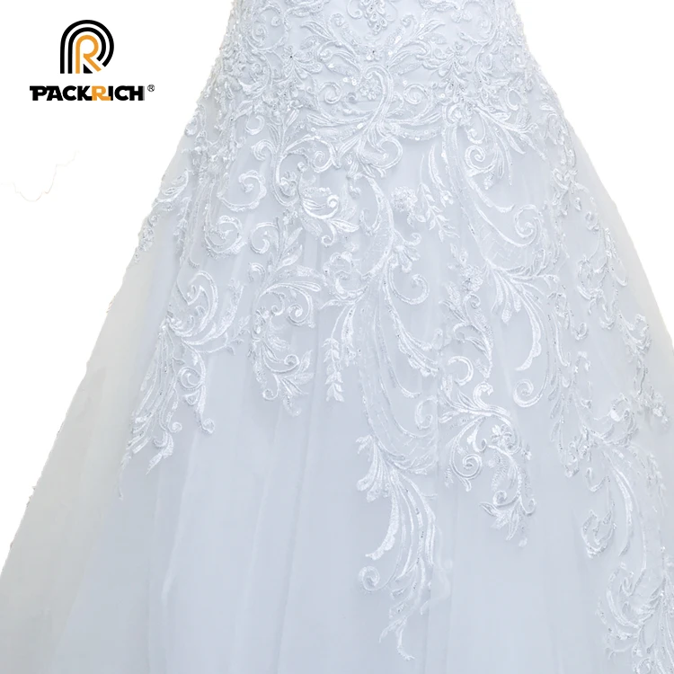  Женское пляжное платье-Русалка taobao белое кружевное платье невесты в Европейском стиле роскошное мусульманское свадебное большого размера лето