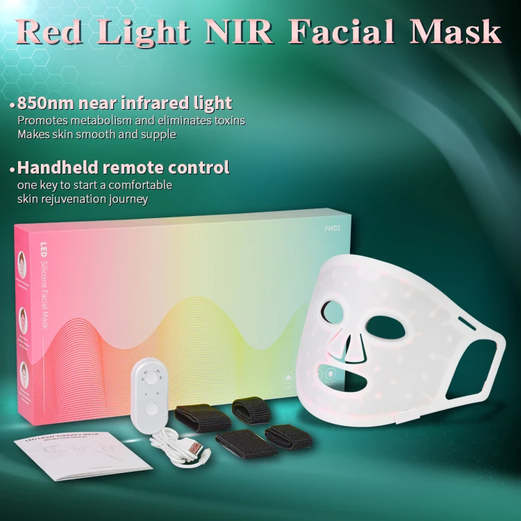 rejuvenation electric led facial mask 4 colors Medical Device with logo 850nm 460nm  Portable Face Red Infrared Led Mask