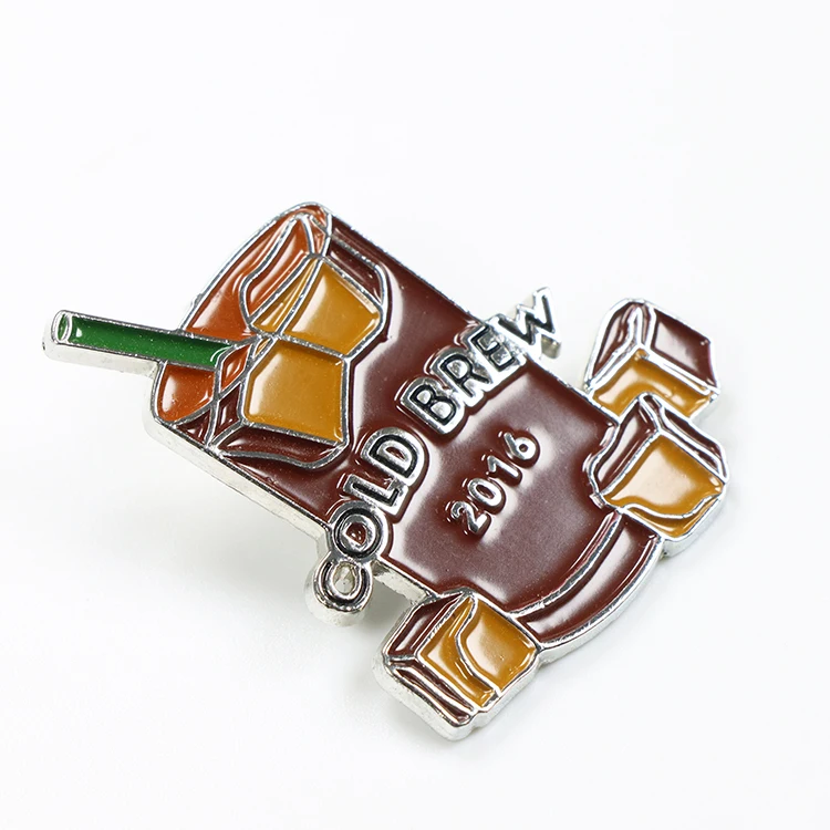 OEM ODM logo coffee pins custom enamel brand pin