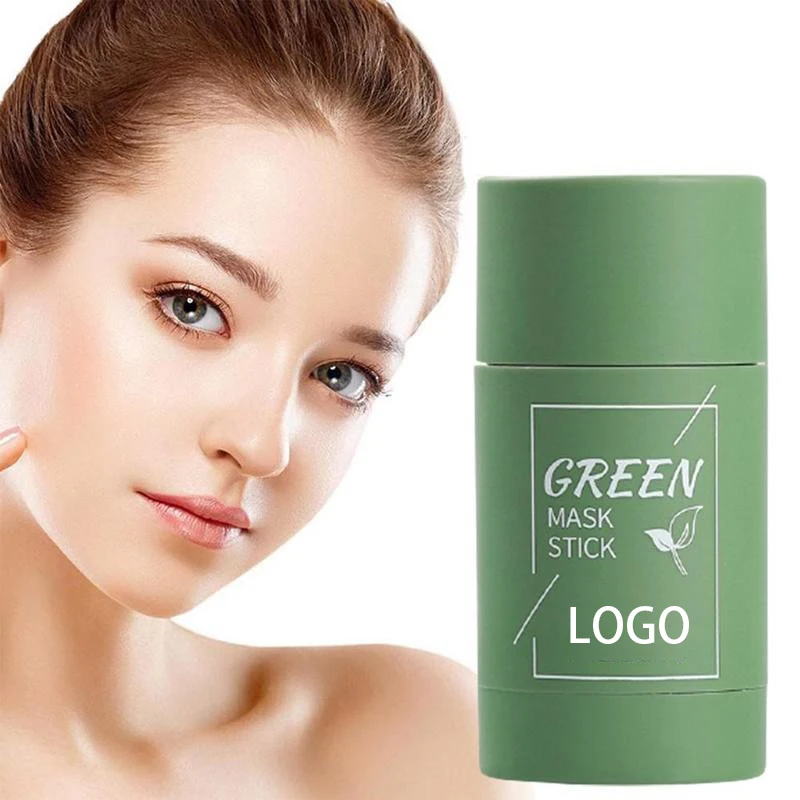 OEM Private label Blemish Clearing Eggplant Facial poreless Nourishing Green Tea Mask Stick Face Skin Care Purifying Clay Mu