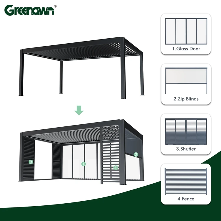 pergola con pannelli solari