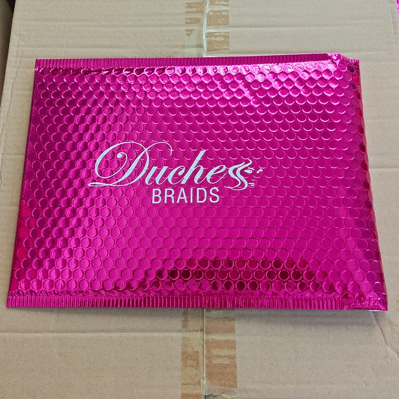 OEM Stock Eco-friendly Customize Black Pink Mailer Strong Adhesive Air Bags Packing Mailing Tear Proof Bubble Padded Envelopes