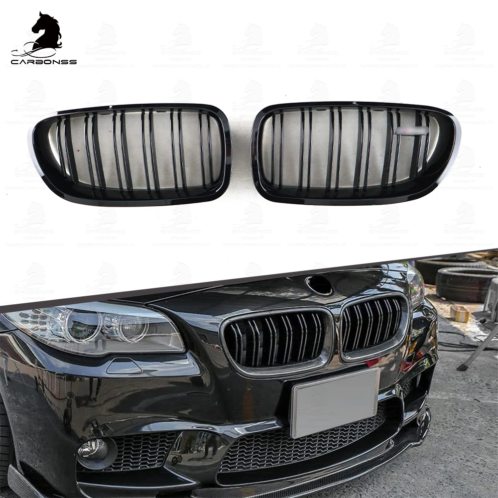 Auto car parts ABS Glossy Black Front Grill Grille For BMW F10 2011-2016
