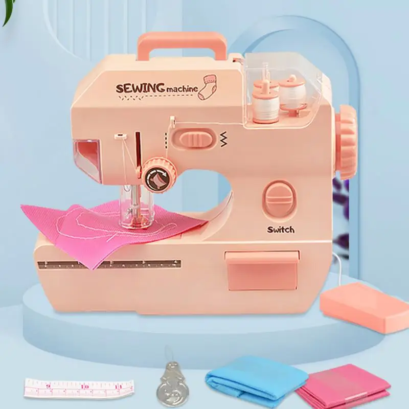 K2215 Kids Simulation Small Appliances Role Play House Game Kids Portable Sewing Machine Children Educational Interactive Toy