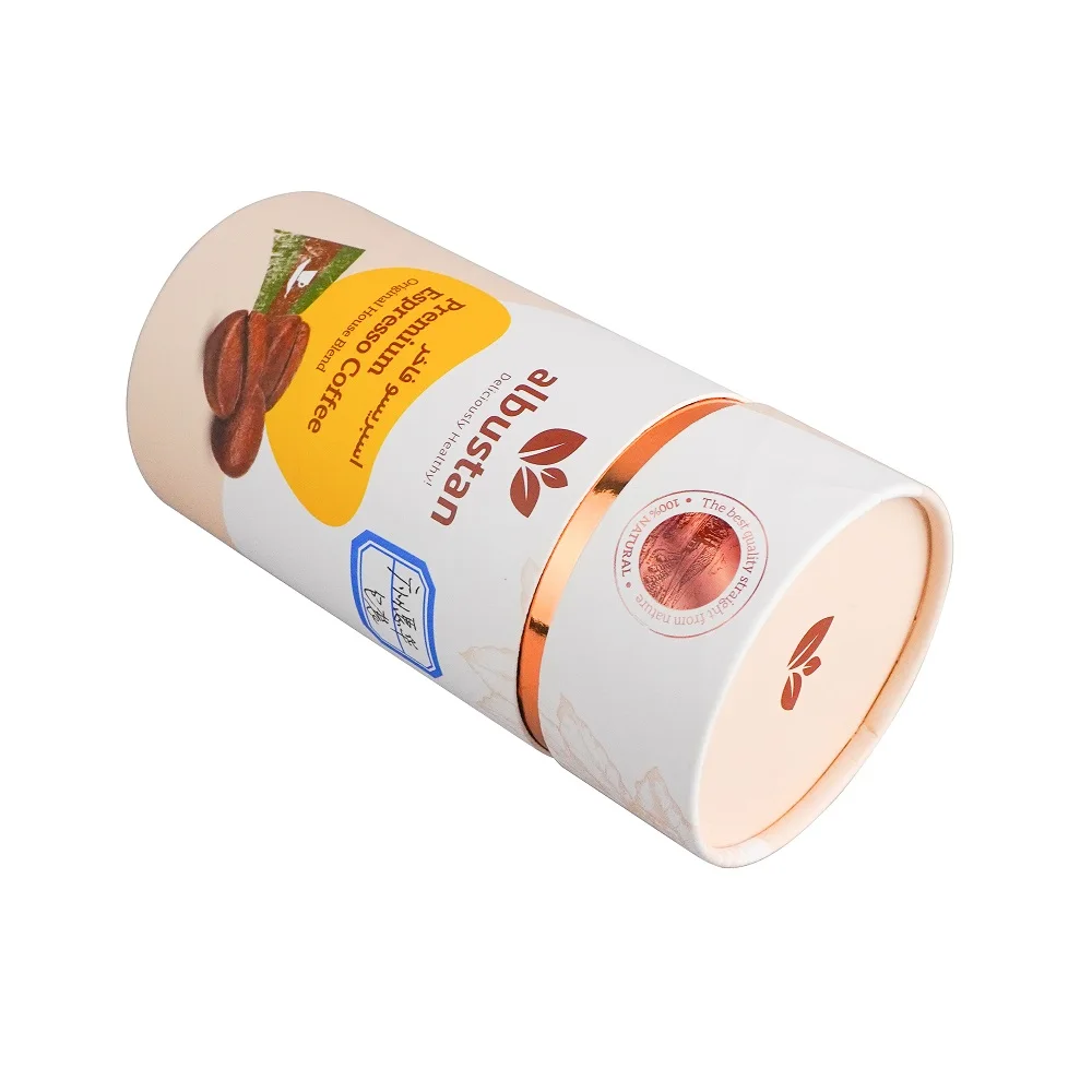 Round Empty Various Size Aluminum Foil Composite Cosmetic Tea Coffee Paper Tube