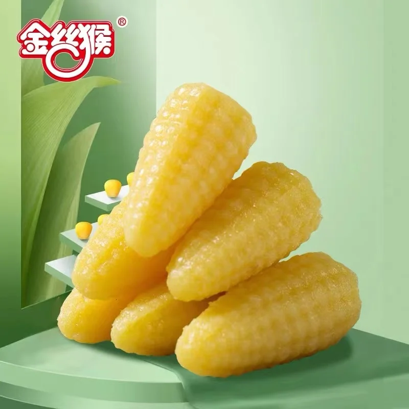 Wholesale Exotic Childhood Snack Candy Golden Monkey Corn Candy 160g Healthy Fruit Candy