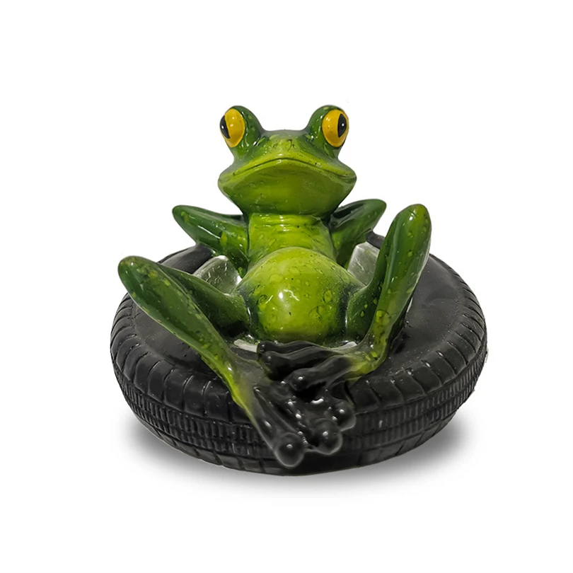 Outdoor Pond Floating Pond Decor Resin Frog Pond Decorations Waterproof Frog Figurine for Home Yard Garden simulated frogs