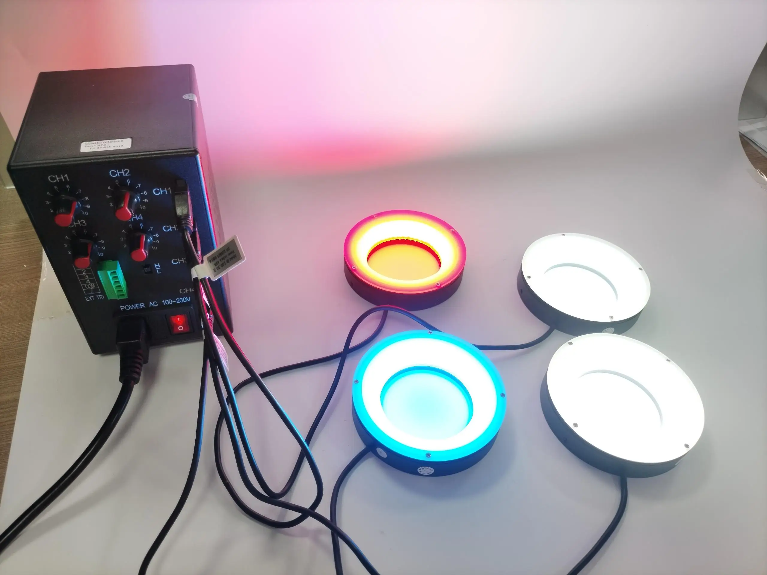 2 Channel Digital Dimmer Controller For Machine Vision Lighting Brightness Adjustment