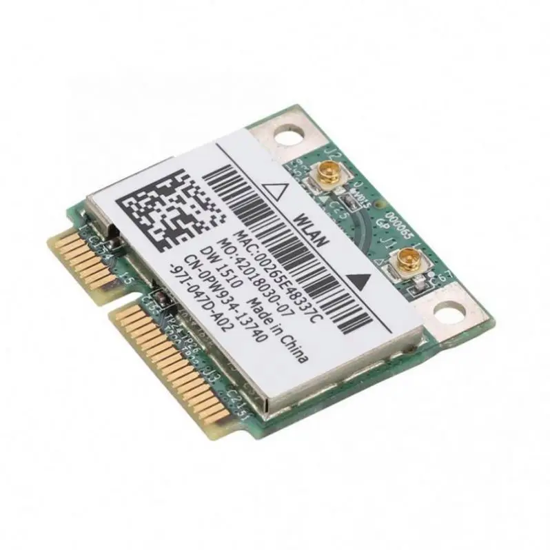 Bcm94322hm8l Dw1510 Half Mini Pci-express Pcie Wireless Wlan Wifi Card For E5400 E5500 E6400 E6500 M2400 M4400
