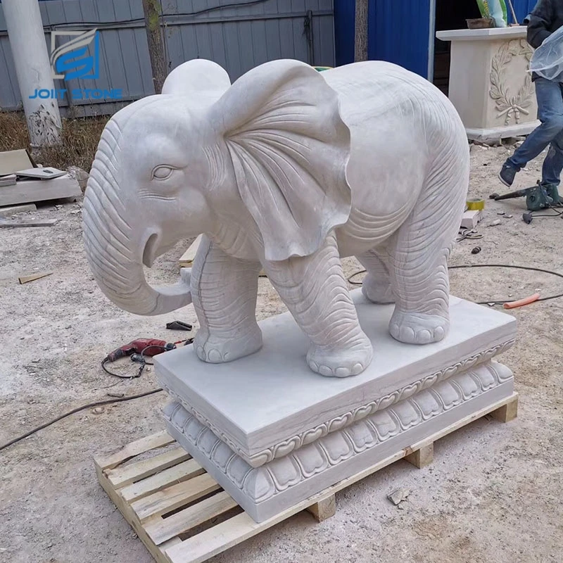 Large Sizes Hand-carved Natural Travertine Lion Sculpture