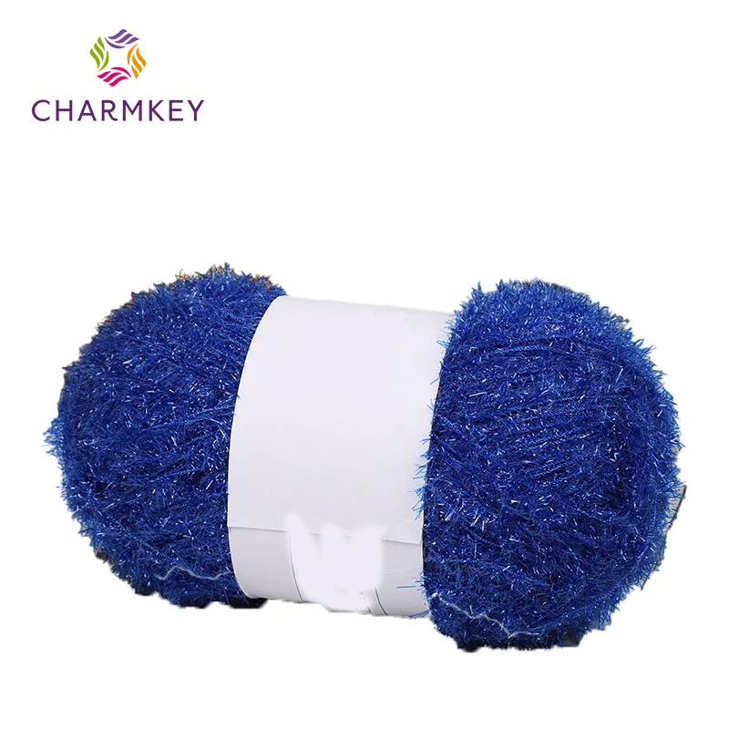 New arrival Polyester fancy glass lurex  fiber yarn sparkle yarn for  dish cloth knitting