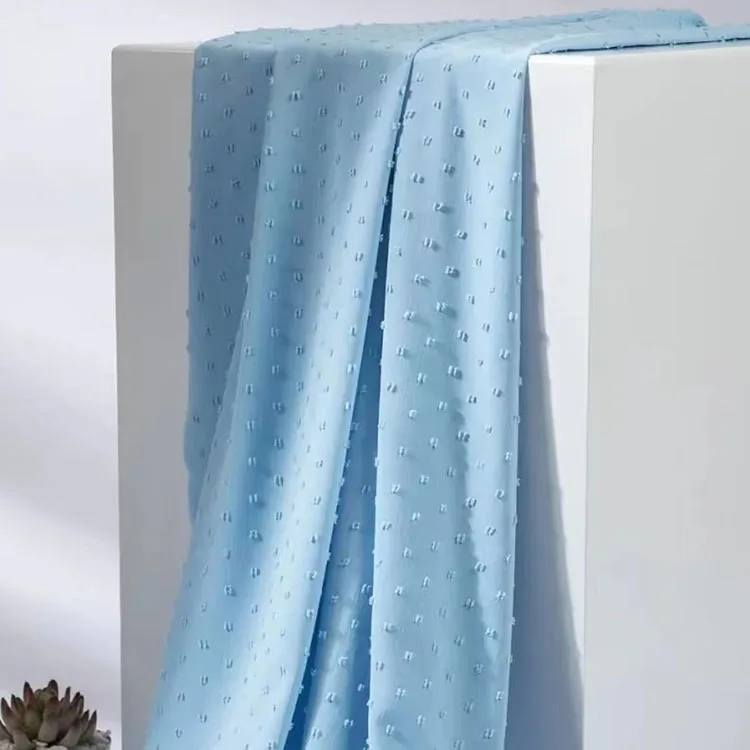 Factory supplier in stock  wholesale textile  woven jacquard 100%polyester fabric for women dress