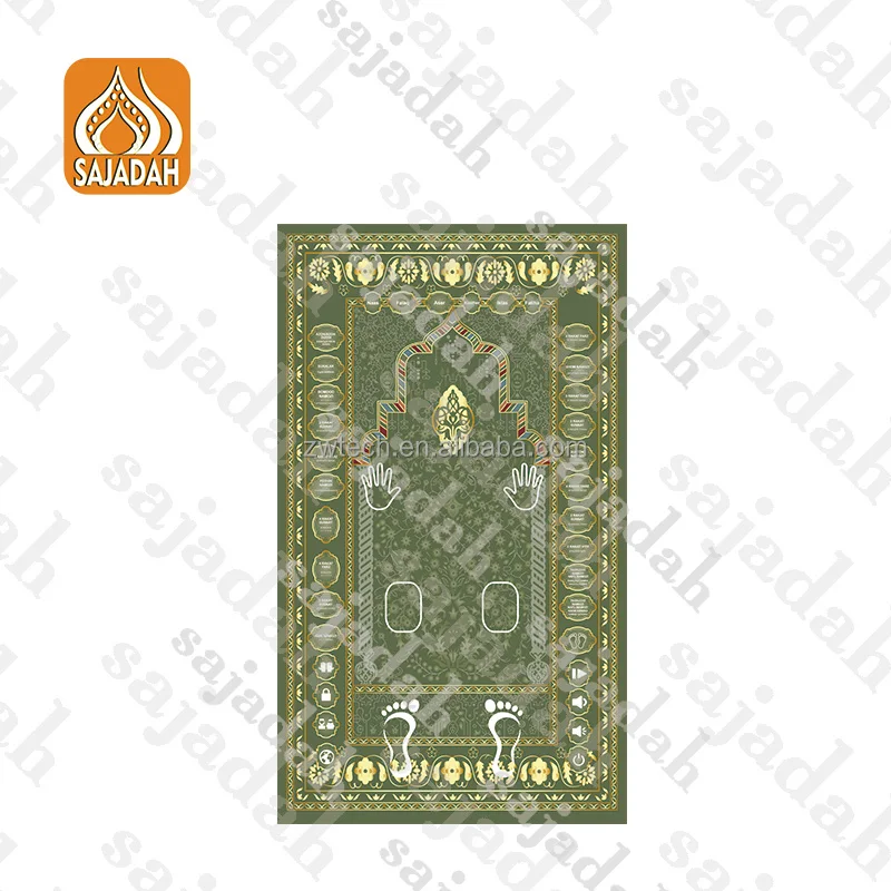 Wholesale Customize big size kId prayer mat full Quran audio Electronic prayer rug with 5 language sejadah Uzbekistan