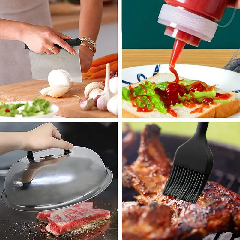 Outdoor Camping Equipment Stainless Steel Barbecue Tools Set Western Food Tools