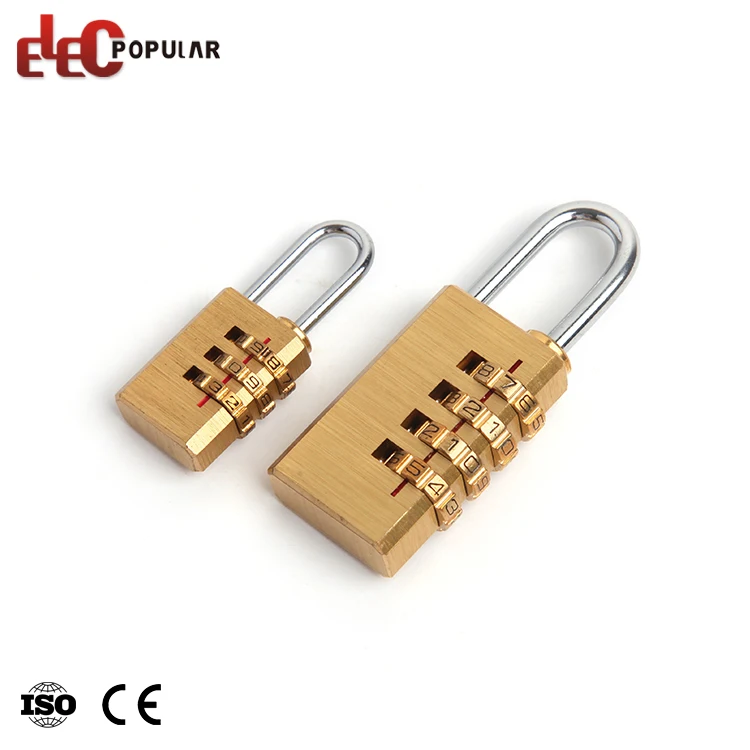 High Security 4 Digit Combination Password Padlock Brass Pad Lock For Luggage