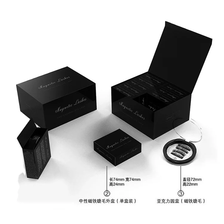 Новые магнитные накладные ресницы без клея, натуральные и реалистичные магнитные полностью ресницы