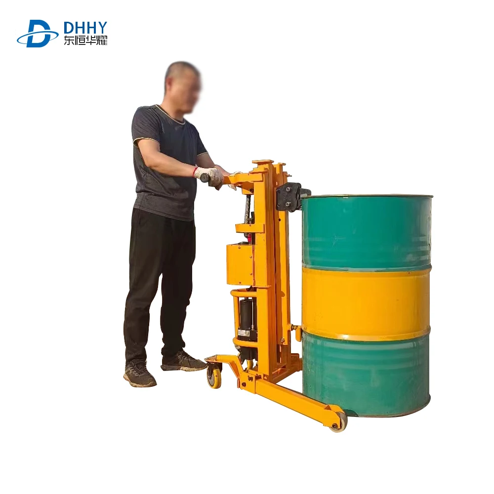 Professional Oil Drum Lifter Truck Plastic Bucket Stacker Iron Bucket Manual Hand Hydraulic 200kg 1.2m Handling Forklift