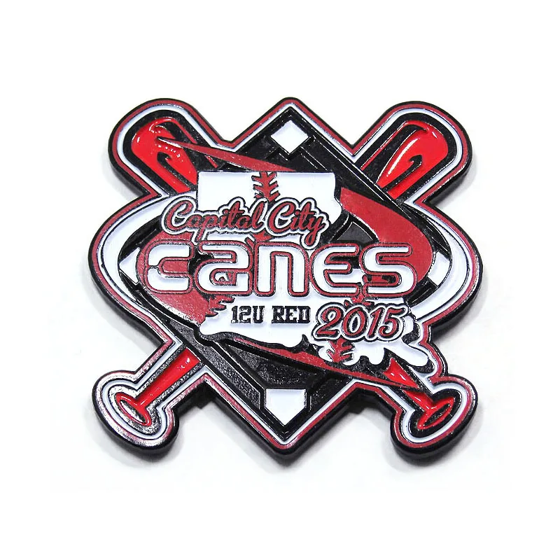 Factory Directed Custom Badges Sports Baseball Pins Enamel Badge Metal Souvenir Maker