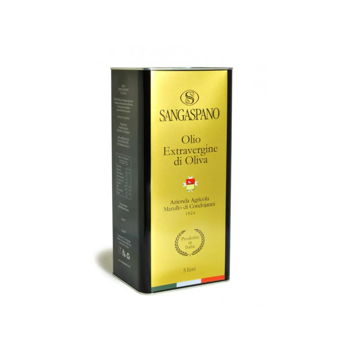 Best Quality Awards EVO Oil Made in Italy Certificated IGP Nocellara of the Etna in Tin box 5 lt
